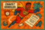 Superhero ADHD teen dodging morning chaos with a flying to-do list that screams “neuro-jammin’ life.”