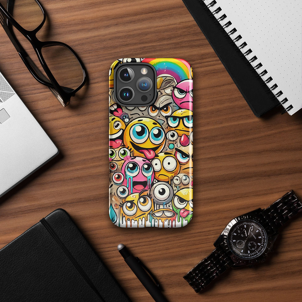 Thumbnail: Phone case design with Graffiti emotion Emoji's