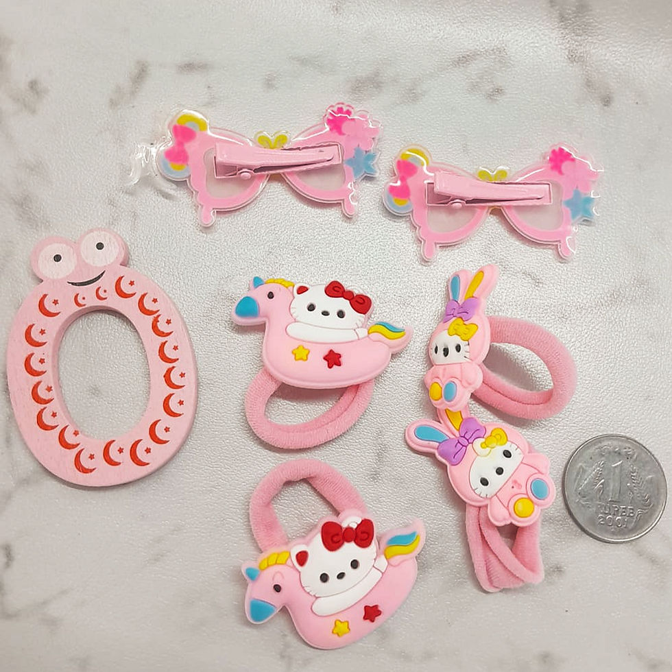 Thumbnail: Adorable Kids' Hair Clip Set – Cute & Colorful Designs