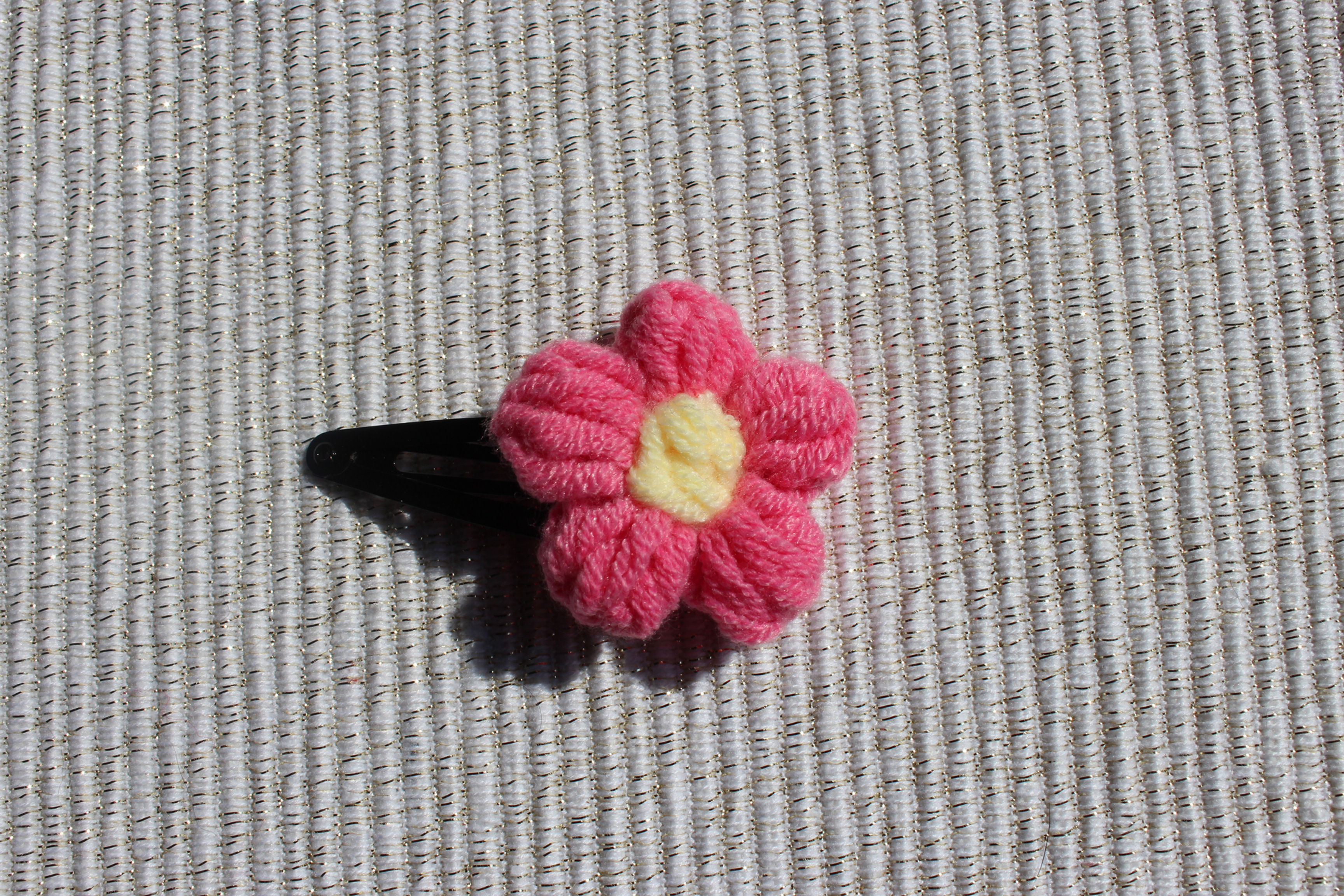 Barrette Fleurie - Vieux rose