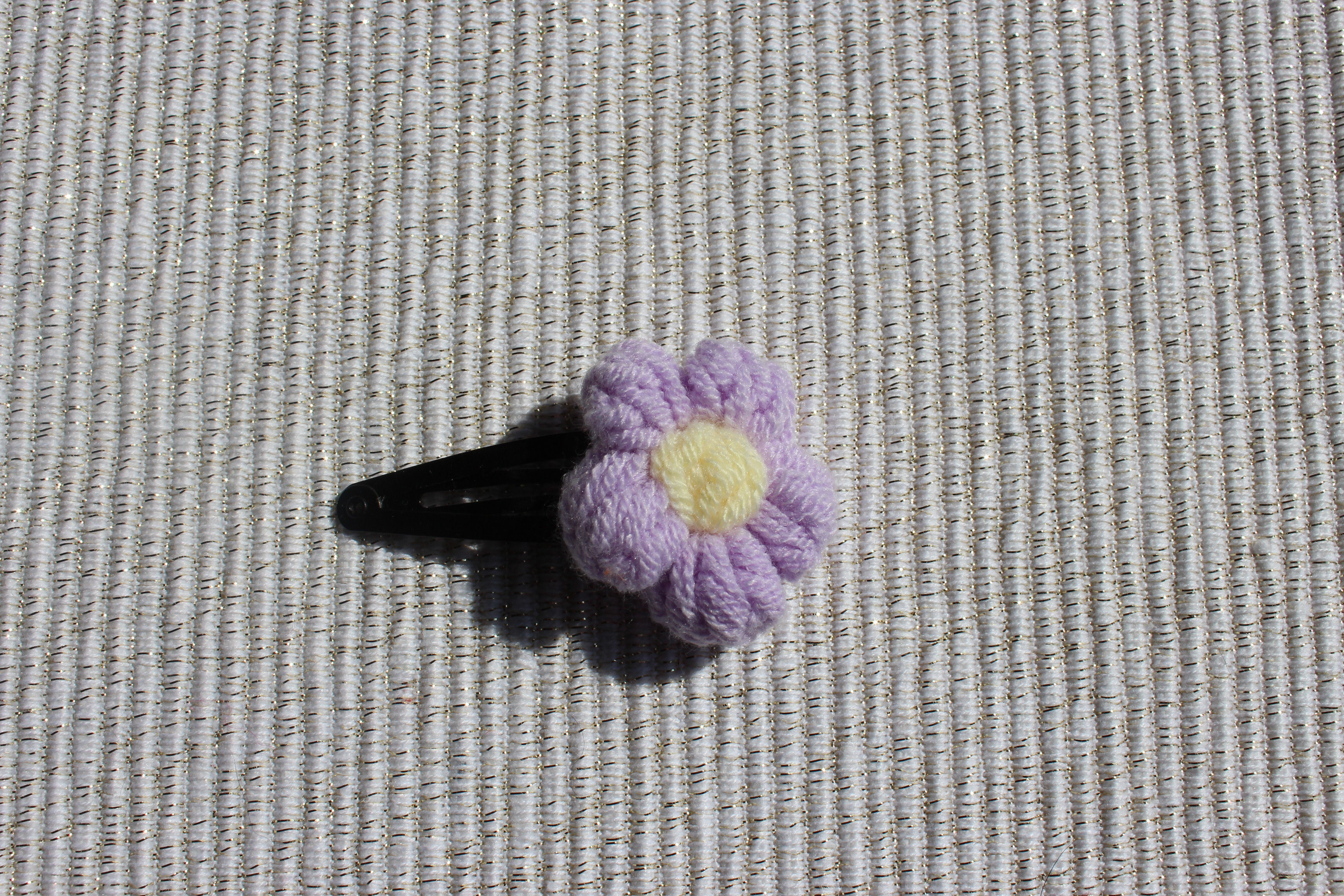 Barrette Fleurie lilas