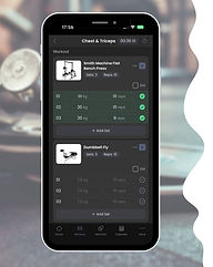 Workout screen MysuperoFit
