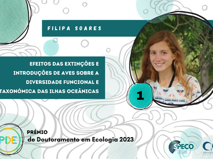 Prémio de Doutoramento em Ecologia 2023 - Filipa Soares, 1ª Classificada