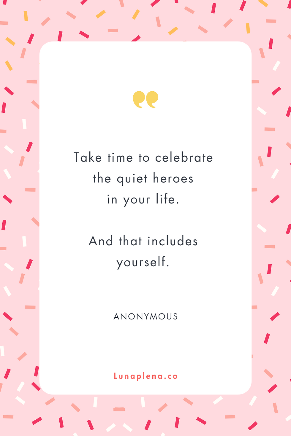 An inspiring quote on a confetti-filled background, emphasizing that success is achieved through a series of small wins.