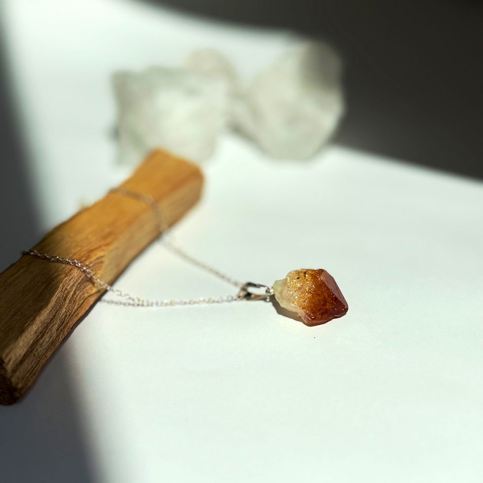 Miniaturbild: Citrin Anhänger mit Kette – Fülle & Selbstvertrauen