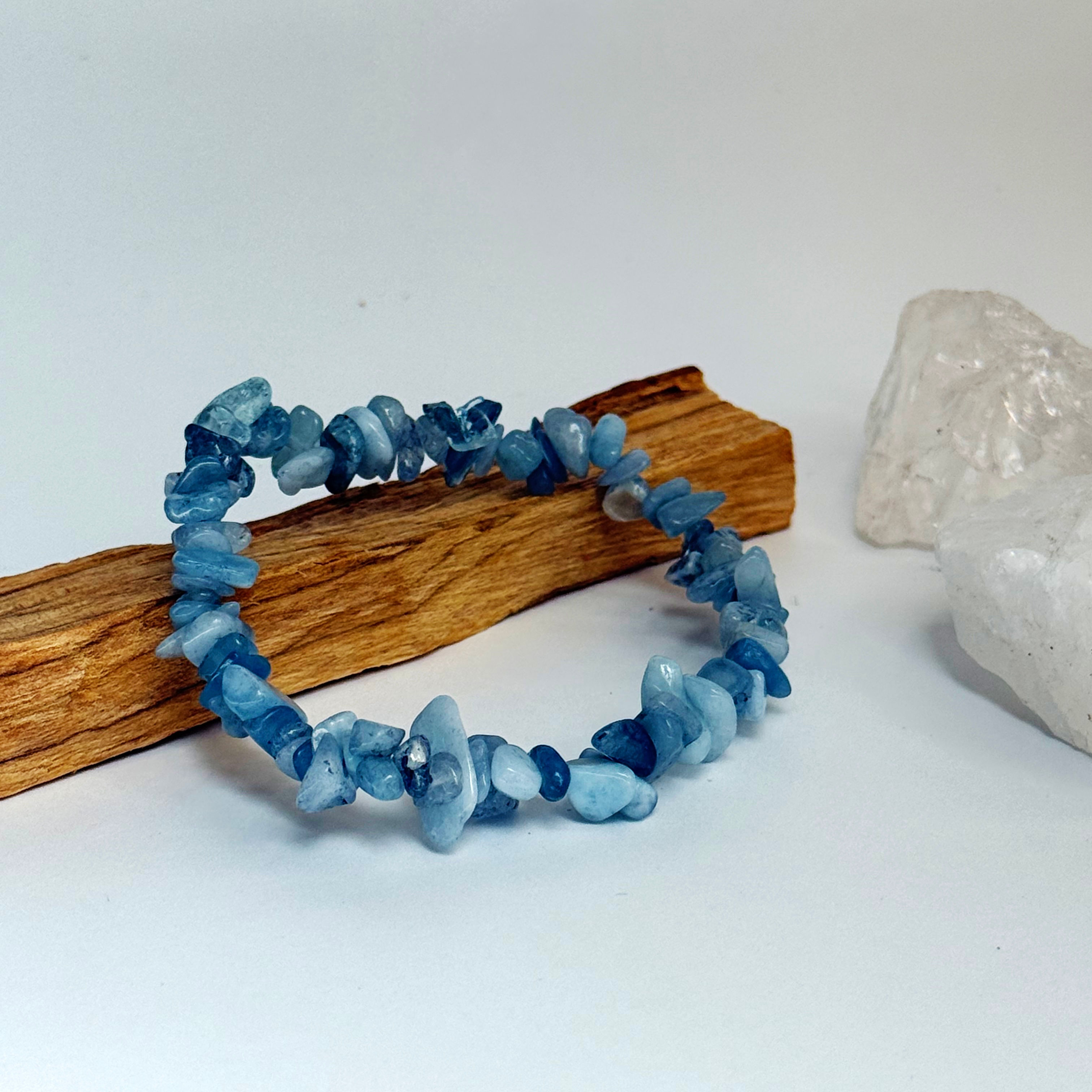 Aquamarin Splitterarmband – Vertrauen & Gelassenheit