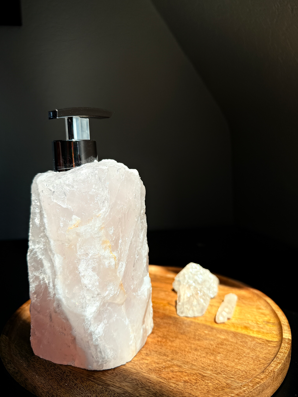 Miniaturbild: Edelstein Seifenspender & Duftdiffusor Bergkristall