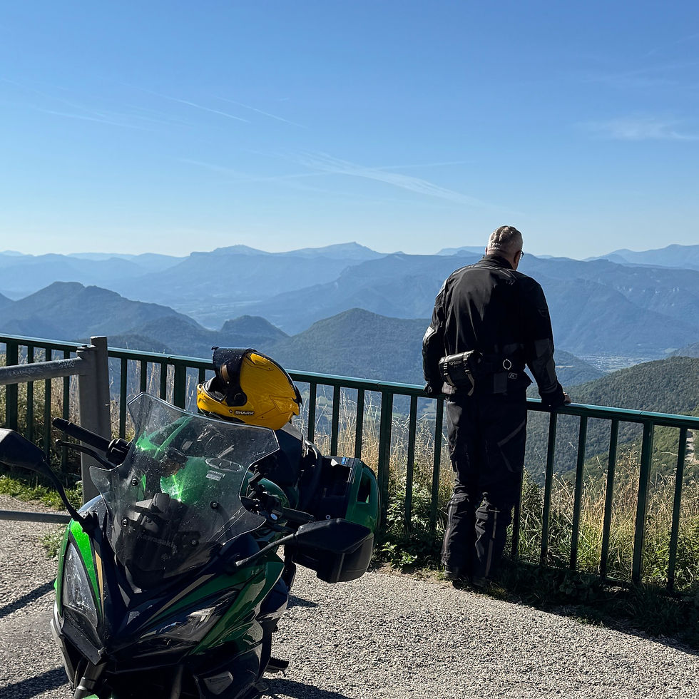 Soaking up the views on Col du Rousset