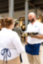 Catering service with wine and wood-fired dishes