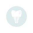 Dental implant icon: restoration solution