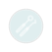 Dental tools: mirror and explorer for checkups