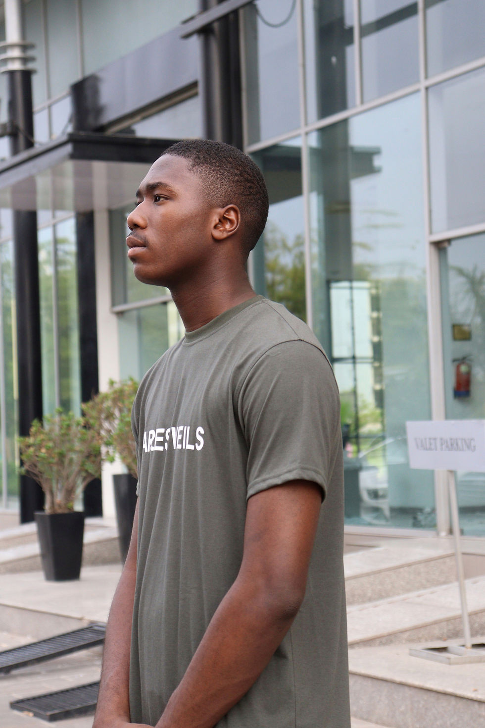Green T-Shirt Side View By Ares Veils
