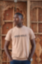 Beige T-Shirt Left View By Ares Veils