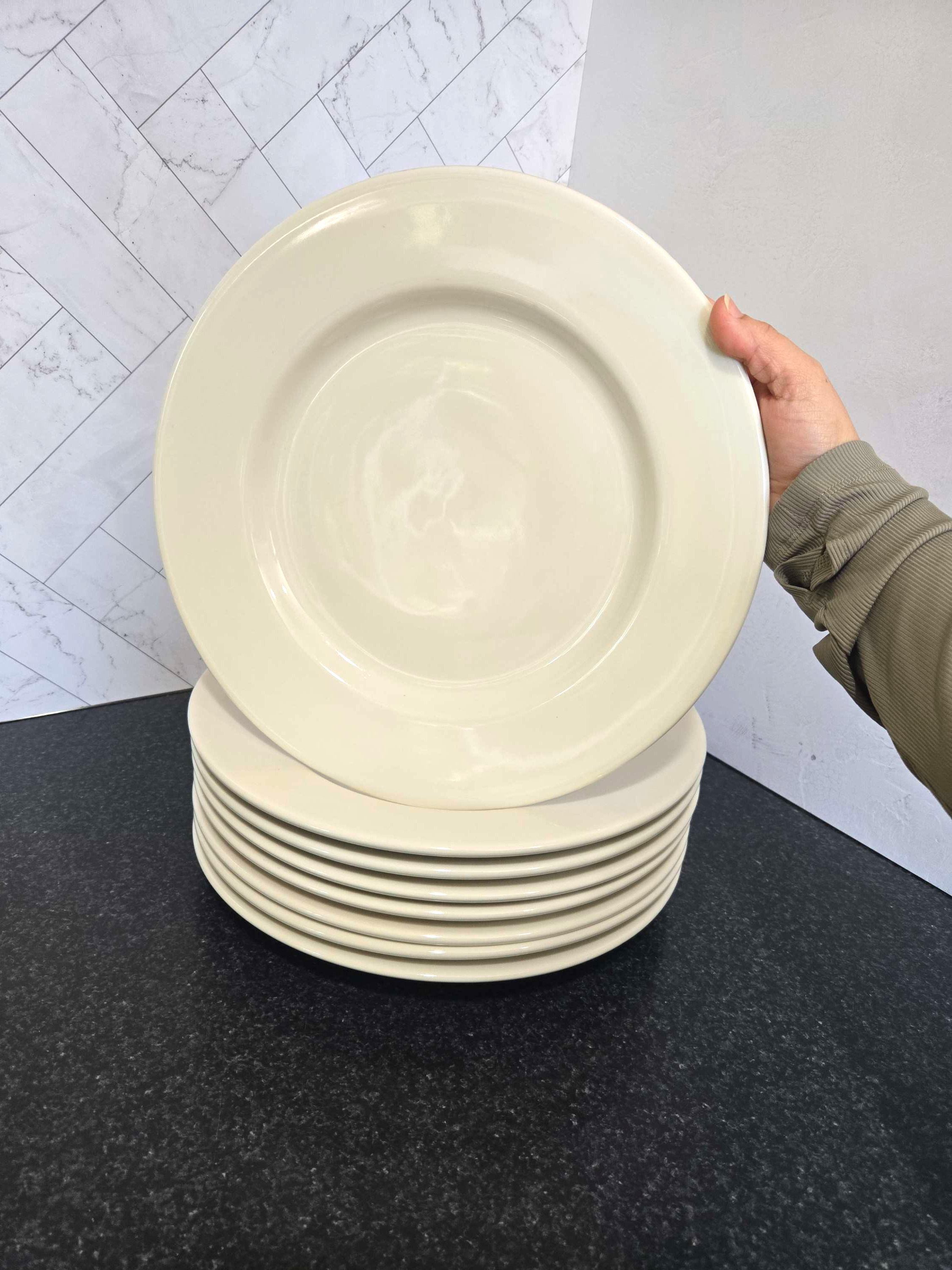 Oven safe - Tuxton set of 8, 12" plates