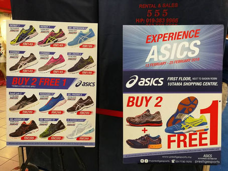 Experience Asics - Buy 2 Free 1 Promotion!!!