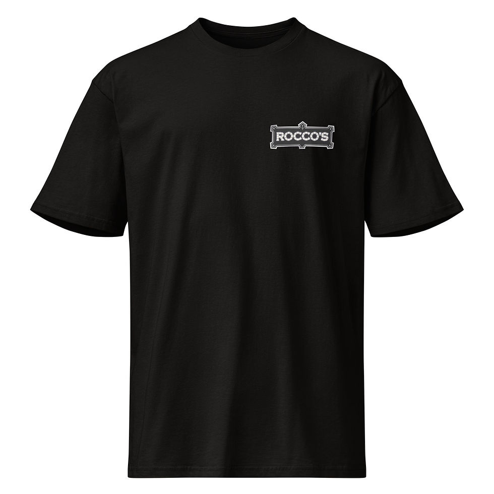 Thumbnail: Rocco's Logo Front and Back Cotton Premium Short Sleeve Tee
