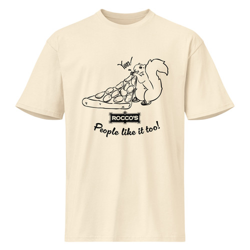 Squirrel Eating Pizza! Premium Cotton Short Sleeve Tee