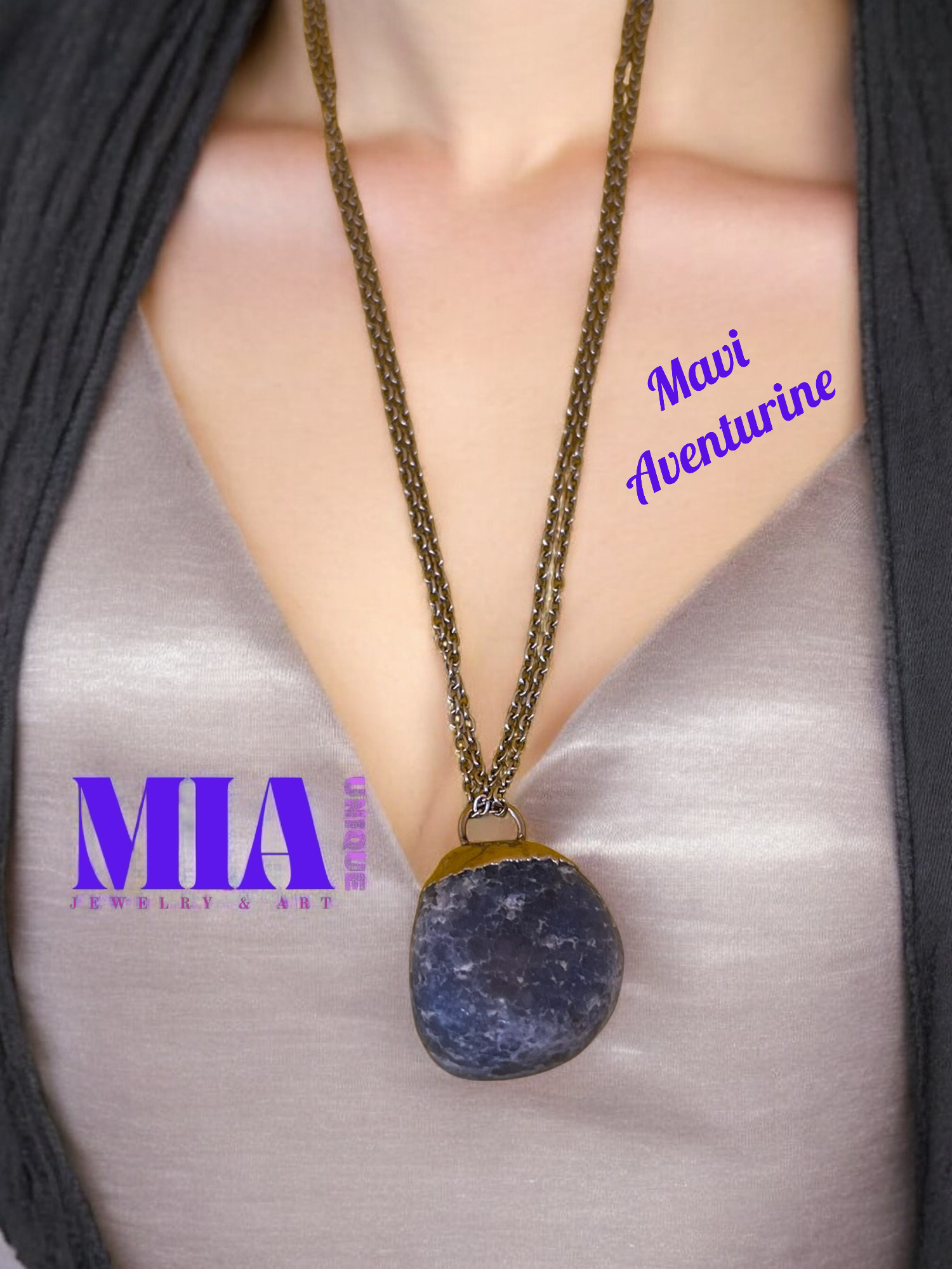 Blue Aventurine Kolye