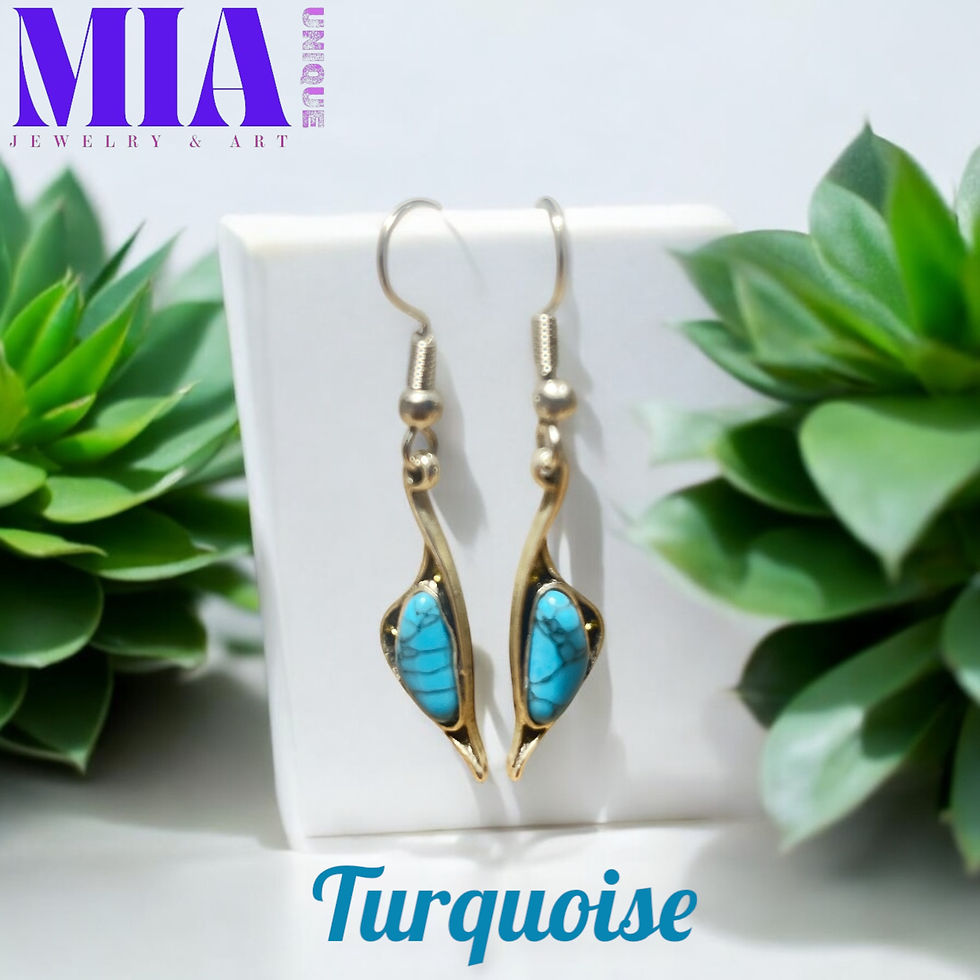 Turkuaz "Turquoise" Küpe