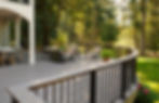 deck with curved rail