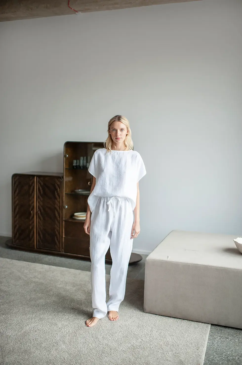 Thumbnail: Linen Two-Piece Pajama Set