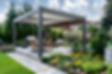 Modern backyard with a pergola