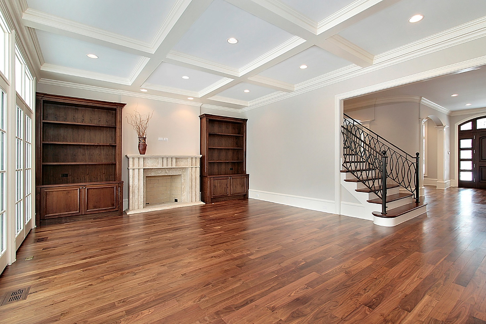 Laminate flooring in new construction home