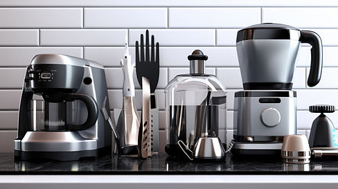 Set of different kitchen utensils