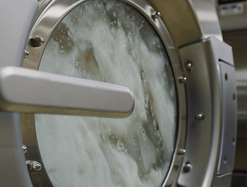 Close up of a washing machine