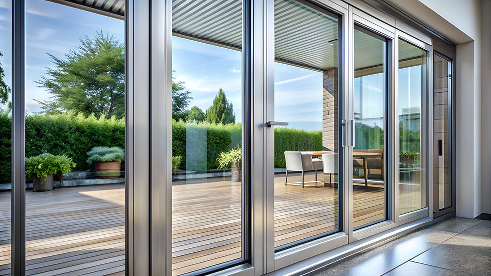 aluminum frame sliding patio door system