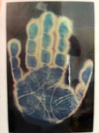 Infrared image of a handprint