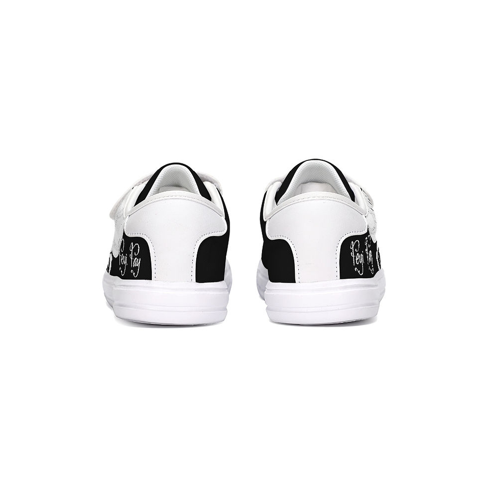 Thumbnail: Kids Velcro Sneaker - Black & White