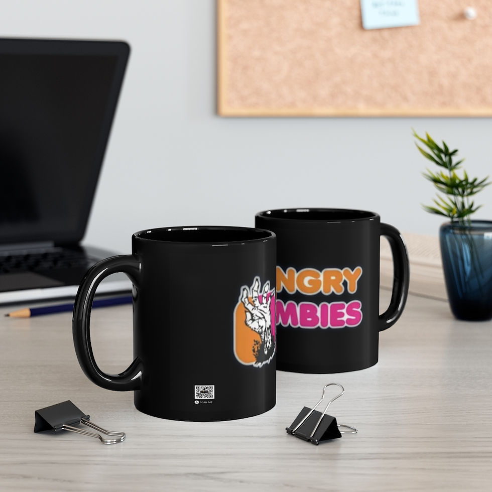 Hungry Zombie 11oz Black Mug