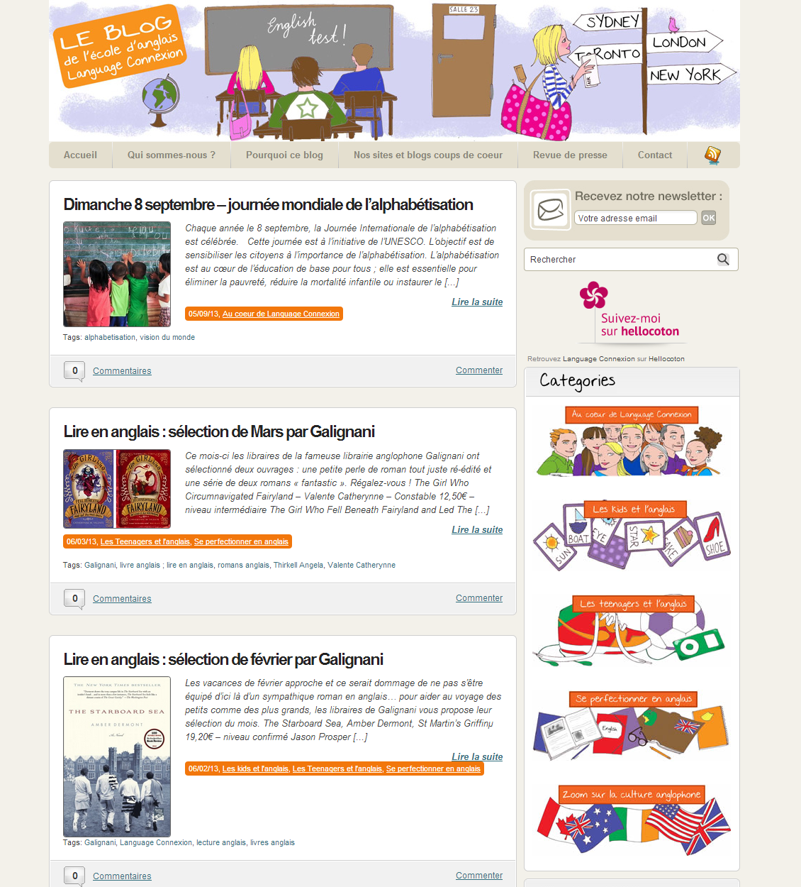 Gestion éditoriale de blog
