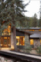 Modern luxury home care estate in a wooded setting.