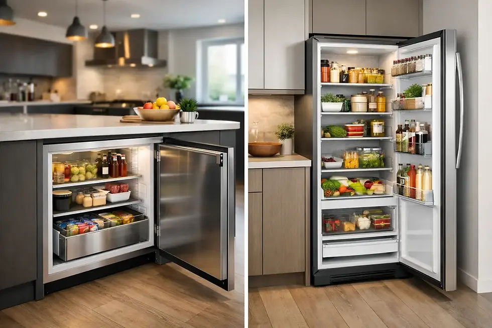 Undercounter Refrigerator vs Upright Refrigerator