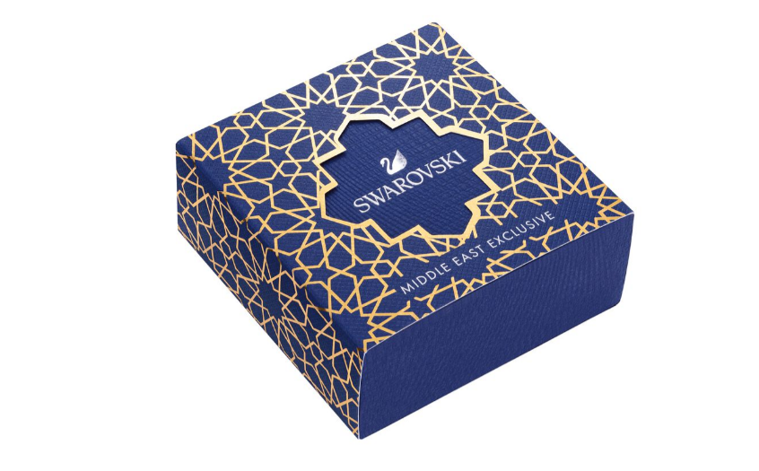 Thumbnail: Swarovski - Symbolic Palm Necklace Green, Gold-tone plated packaging