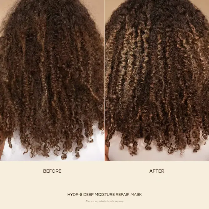 Thumbnail: before and after effects of hydr-8 deep moisture repair mask