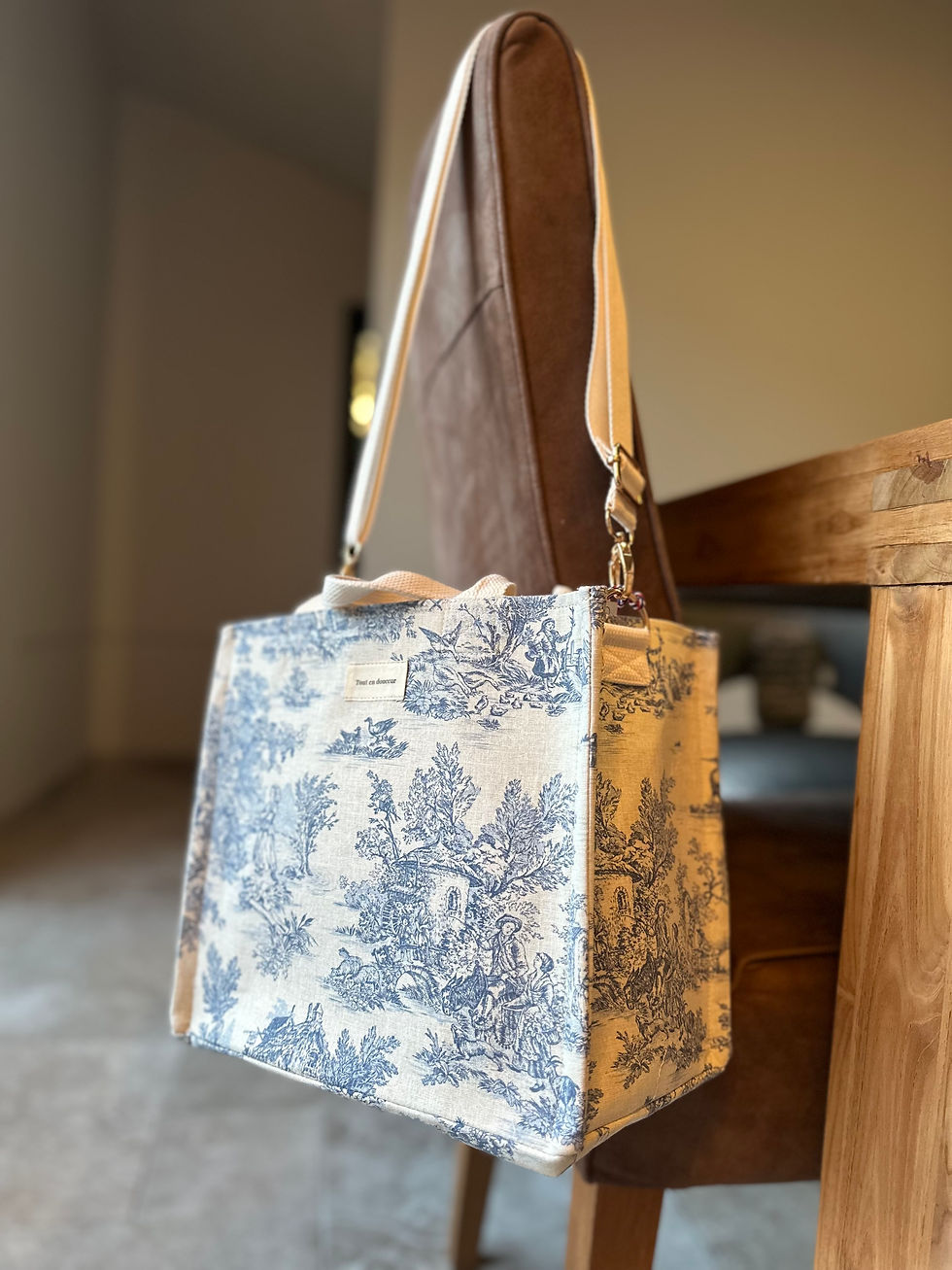 Sac en toile de Jouy de Tout en douceur