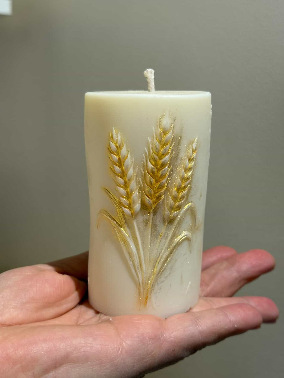 Bougie épis de blé création Echoppe de Maiia