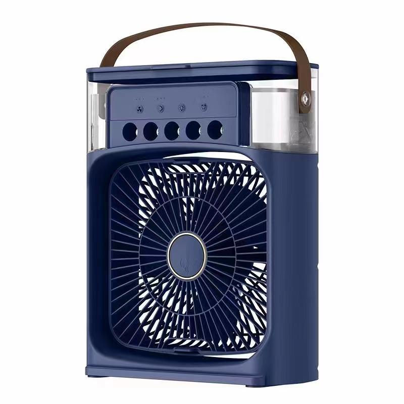 Thumbnail: 3 In 1 Cooling Fan Air Conditioner Household Mini Air Cooler LED Night Light Por