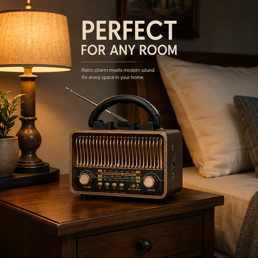 Thumbnail: Retro Bluetooth Radio – Portable FM/AM/SW Rechargeable Speaker