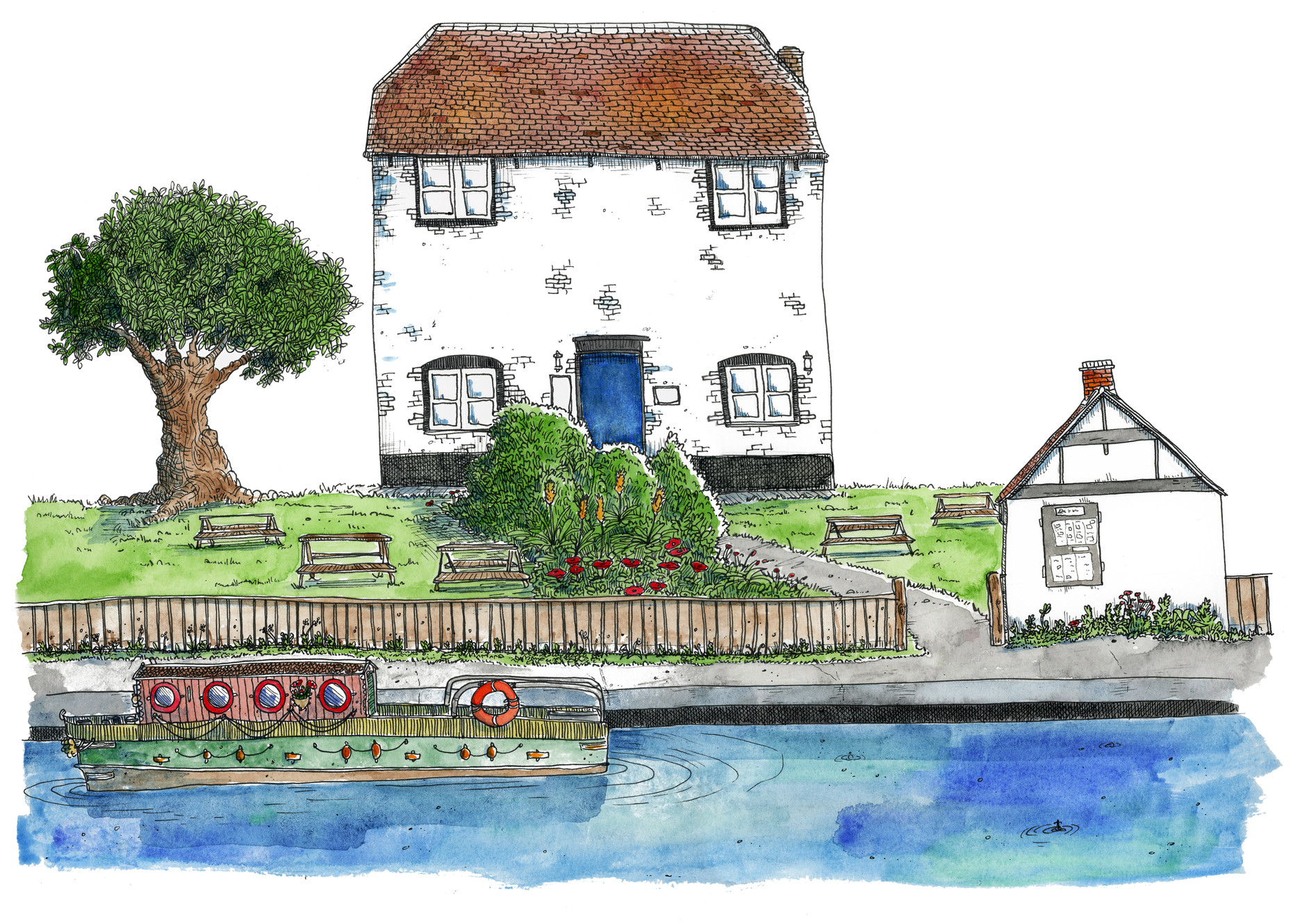 Tea Rooms, Aldermaston Wharf in Reading