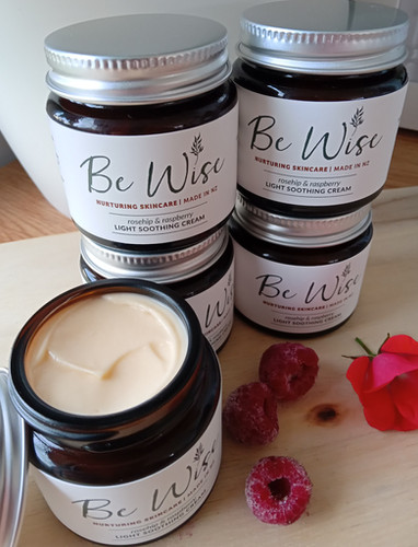Rose Raspberry Cream Rosehip & Raspberry, Light Soothing Cream | Be Wise Skincare