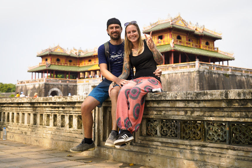 Kati und Hermann in Hue - Vietnam