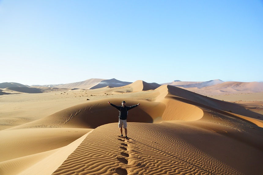 Hermann mitten im Nirgendwo in Namibia