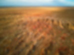 White Stupa Mongolei aus der Luft fotografiert