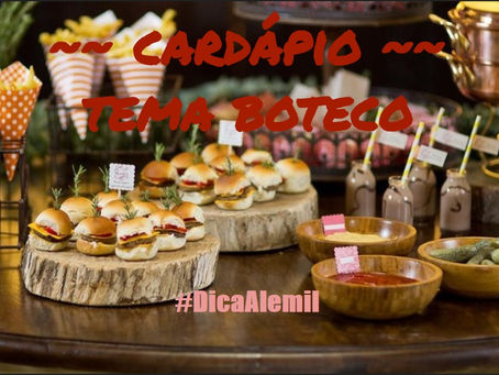 Cardápio para Casamento tema boteco