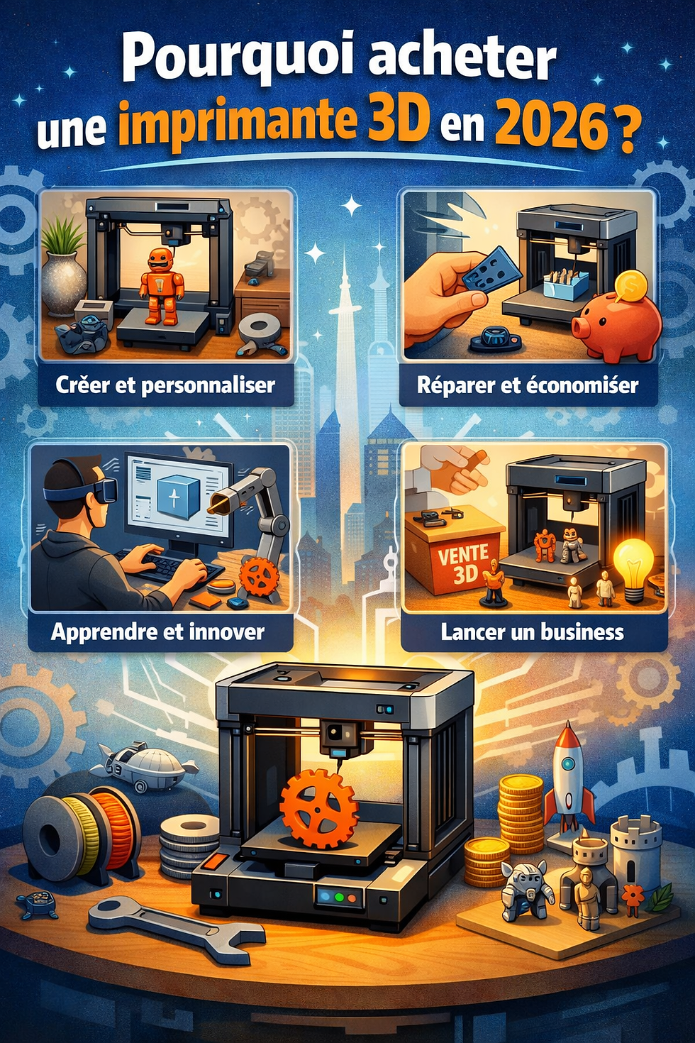 Pourquoi acheter une imprimante 3D en 2026 : le guide expert ultime pour comprendre, investir et réussir dans l’impression 3D.