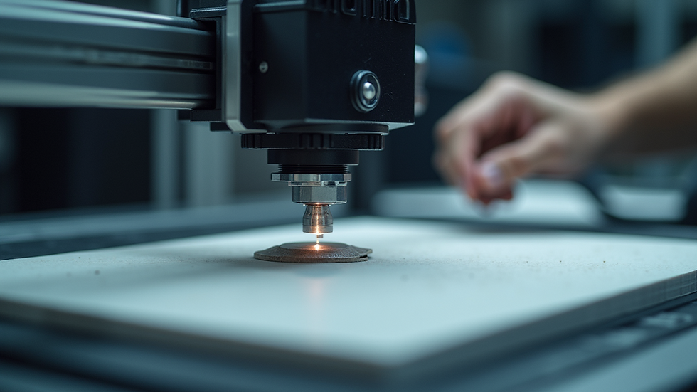 Vue rapprochée d'une imprimante 3D en action avec un objet en cours de fabrication